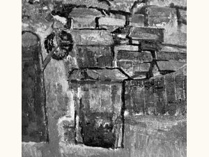 〈집과 나무〉 (1958, 46 × 38 cm)
