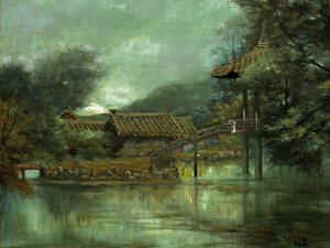 〈昌慶苑〉 (1963, 46 × 53 cm)