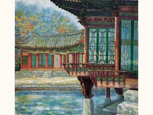 〈芙蓉亭〉 (1965, 91 × 73 cm)