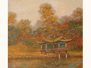 〈가을 芙蓉亭〉 (1969, 65 × 53 cm)
