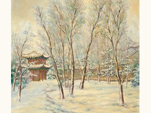 〈昌德宮〉 (1970, 46 × 53 cm)
