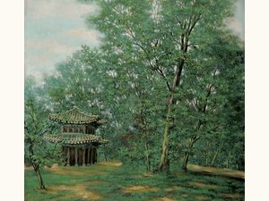 〈昌德宮〉 (1972, 53 × 65 cm)