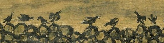돌담 위 까마귀 — 부분 / Crows on a Stone Wall — detail · 1983